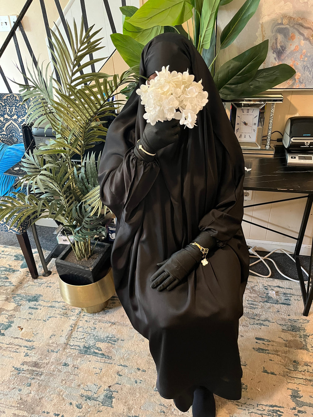 Haniya 2pc Satin Jilbab