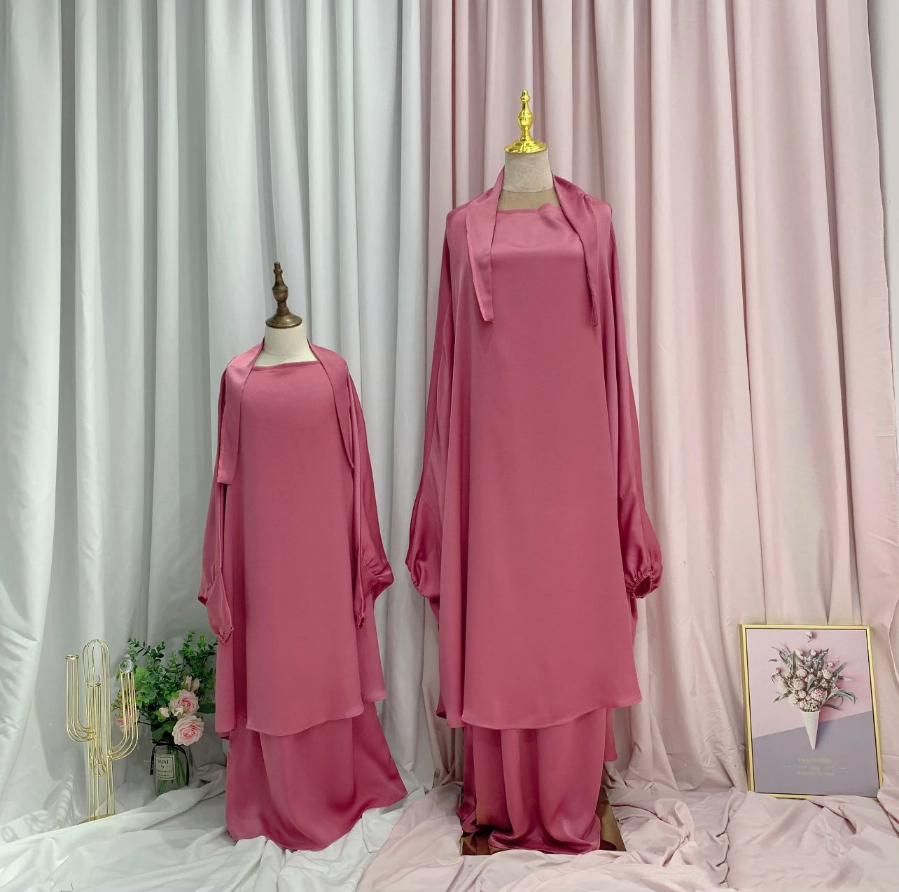 Bint 2pc Satin Jilbab