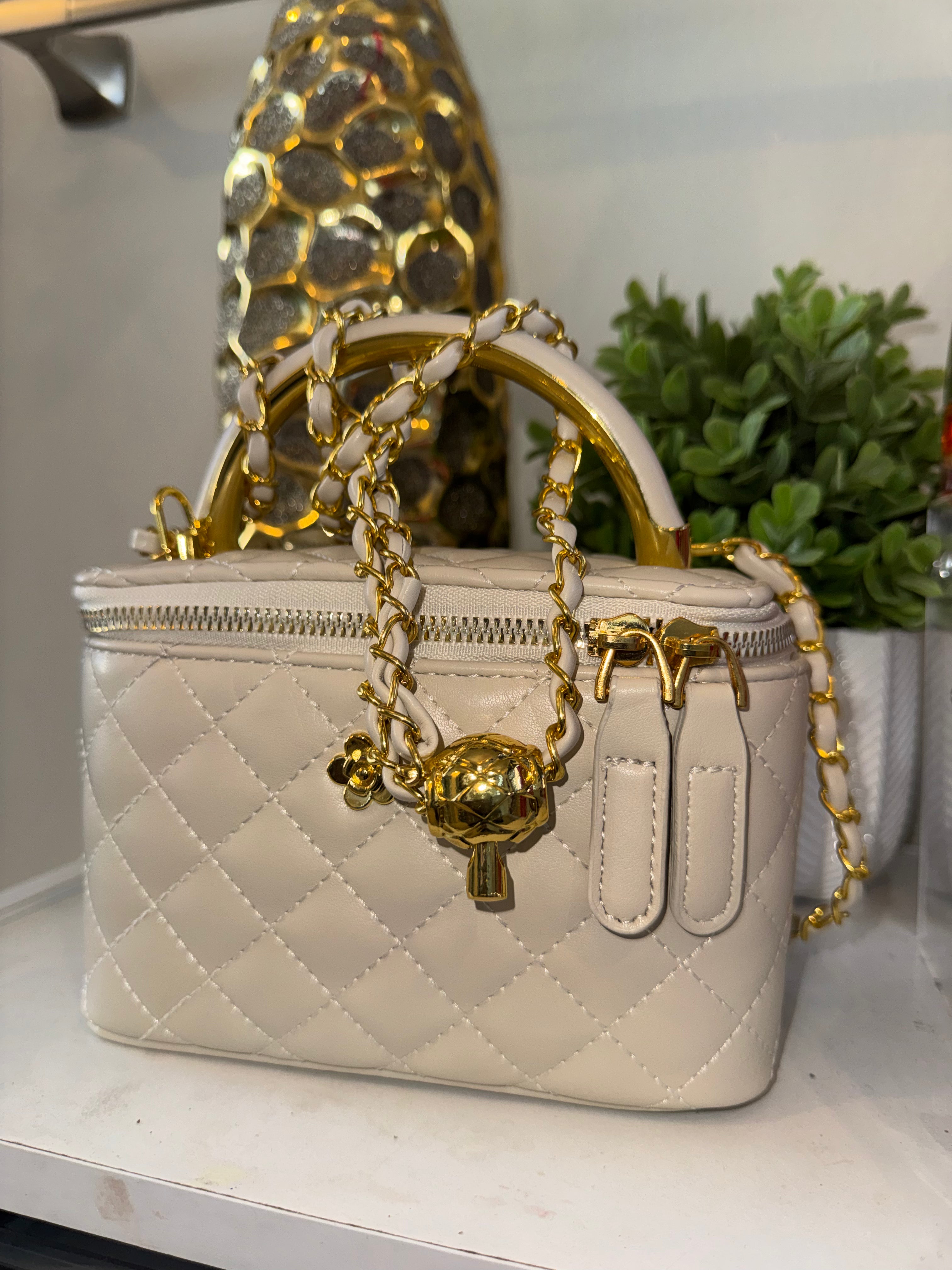 Vanity case bag (Cream)